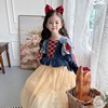 Small princess costume, dress, demi-season velvet trench coat, skirt, halloween