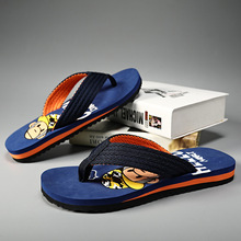 清凉夏季夹脚人字拖鞋防滑双色柔软沙滩鞋透气EVA凉拖男鞋户外