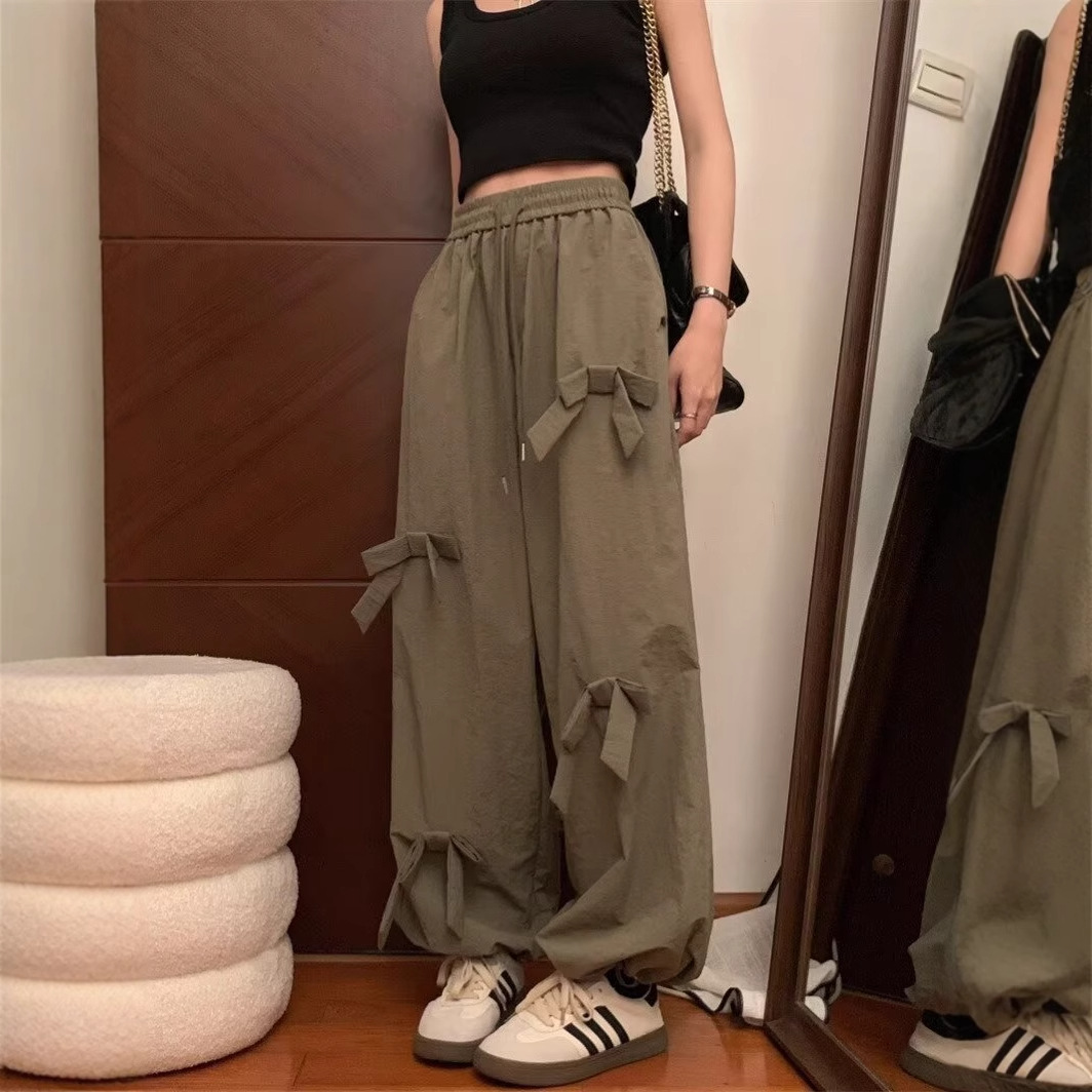 2026 nuevos pantalones casuales sueltos de moda coreana pantalones versátiles de verano delgados pantalones de piernas largas