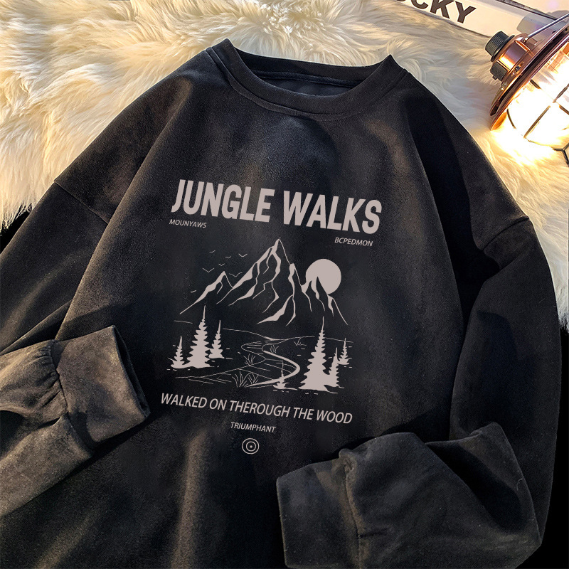 Бархатная черная толстовка, J895