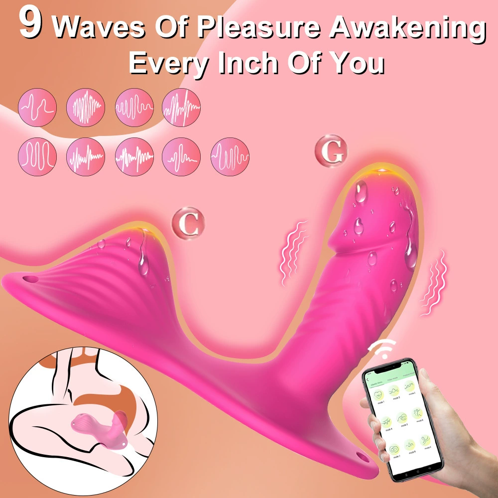 New wearable vibrating stick double vibration cushion penis APP + remote control invisible wearable masturbation device adult sex toys