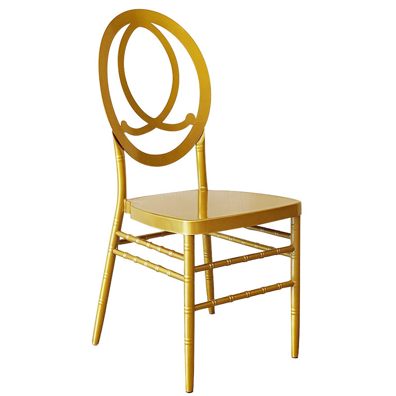 Metal Flower back chair wedding chair Phoenix Chair banquet chair aluminum alloy chair supporting dining table and chair Foshan manufacturer