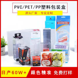 PVC化妆品塑料UV印刷盒pp磨砂斜纹胶盒pet透明包装盒烫金 首饰盒