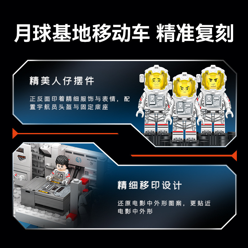 SENBAO 107104 방황하는 지구 달 기지 모바일 자동차 호환 레고 빌딩 블록 조립 소년 장난감 선물