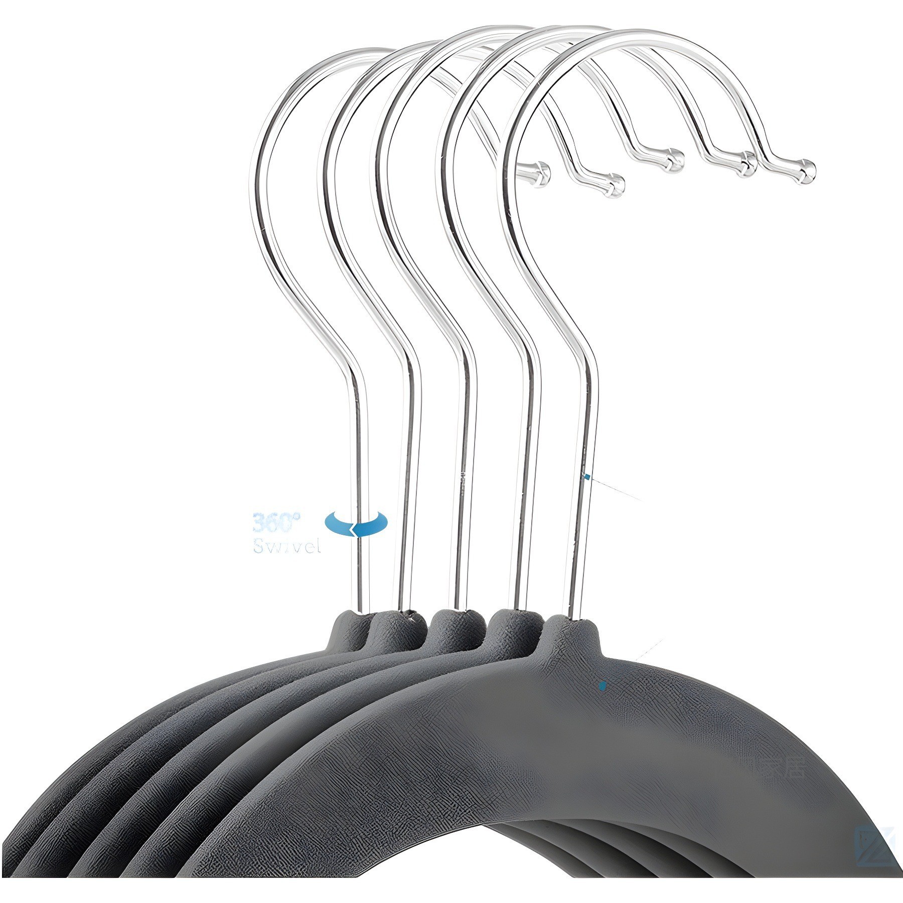 Perchas de Ropa Flocadas de Venta Caliente al por Mayor de Fábrica, Perchas Mágicas, Perchas de Plástico Antiarrugas para Adultos, Perchas Multifuncionales Antideslizantes