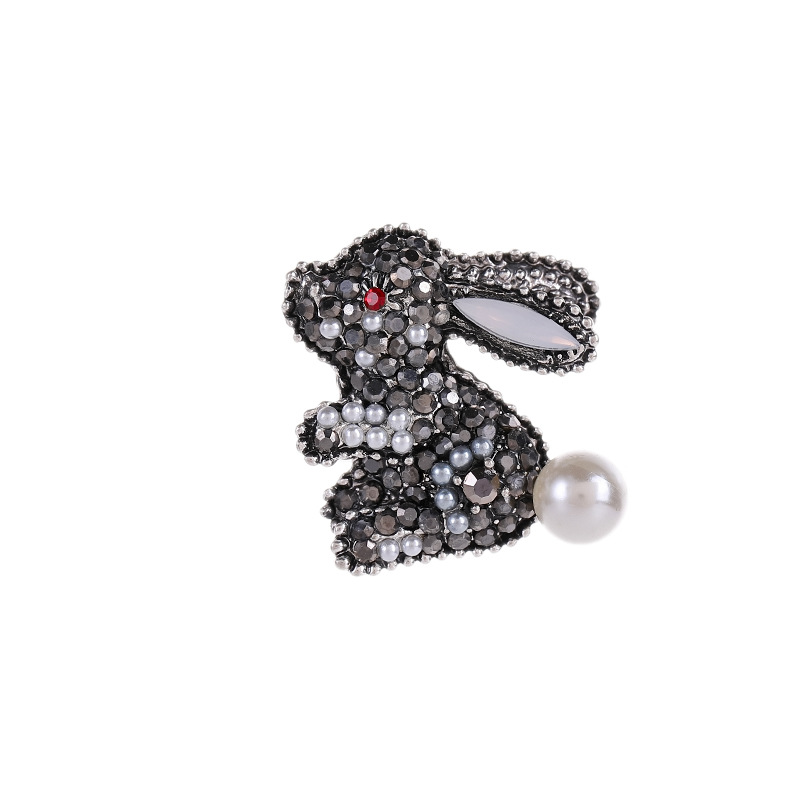 Cute Rabbit Alloy Inlay Artificial Pearls Rhinestones Women's Brooches display picture 5