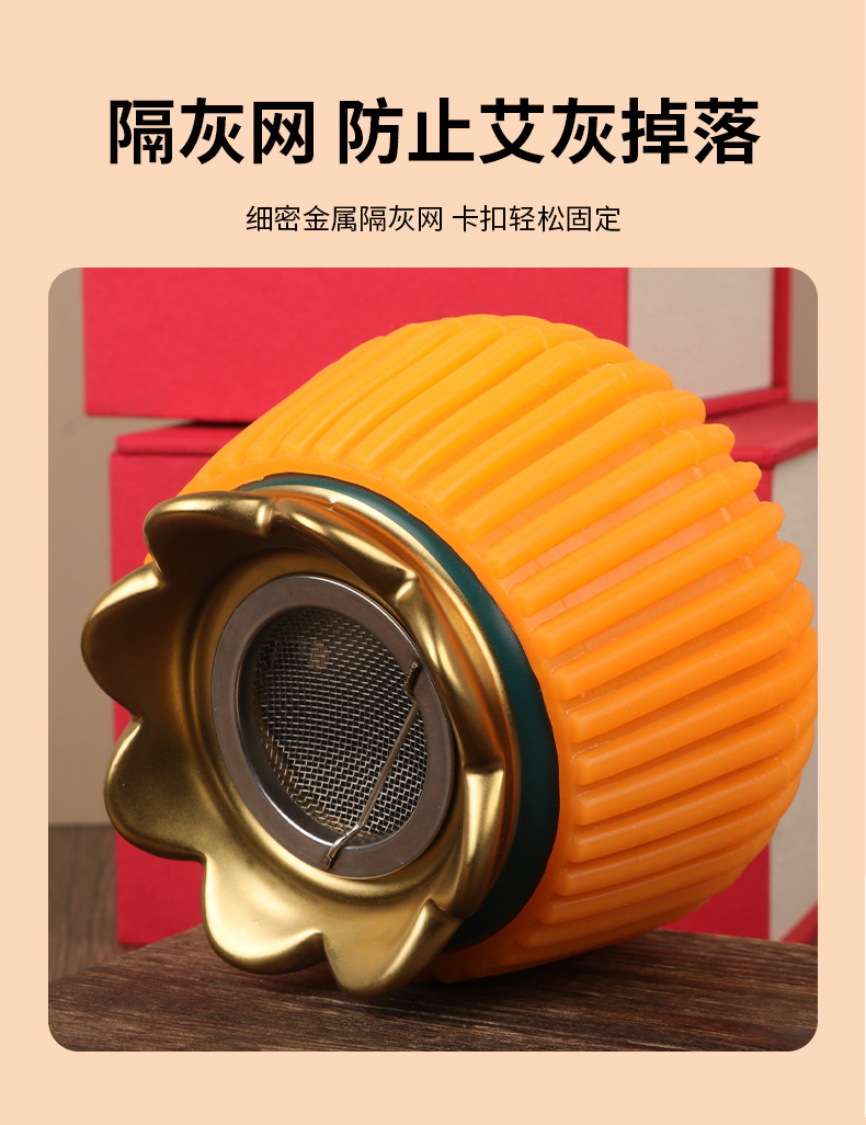 Gilded Fire Dragon Moxa Jar Handheld Warming Moxibustion Device with Mugwort Oil for Home Massage and Gua Sha Care quality and texture