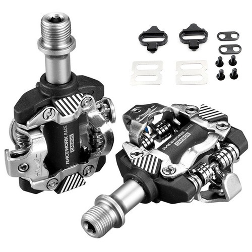 RACEWORK mountain bike locking pedals M8100 pedal bicycle self-locking pedals ultra-light DU bearing SPD pedals