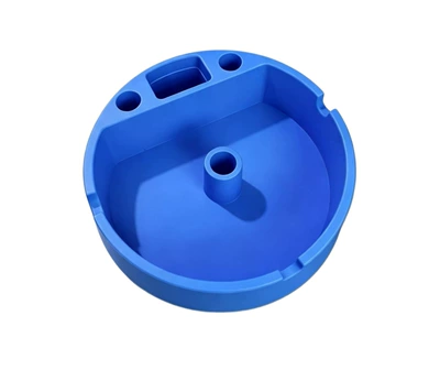 Silicone car accessories storage Car ashtray - blue-diameter-100-height-32-weight-102