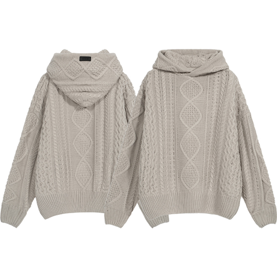 23FW nueva serie FOG ESSENTIALS High Street color sólido suéter hombres y mujeres sueltos suéter con capucha moda