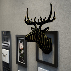 高分子_3473_照片牆復古混搭組合相框簡約裝飾畫真鐘錶能換相片