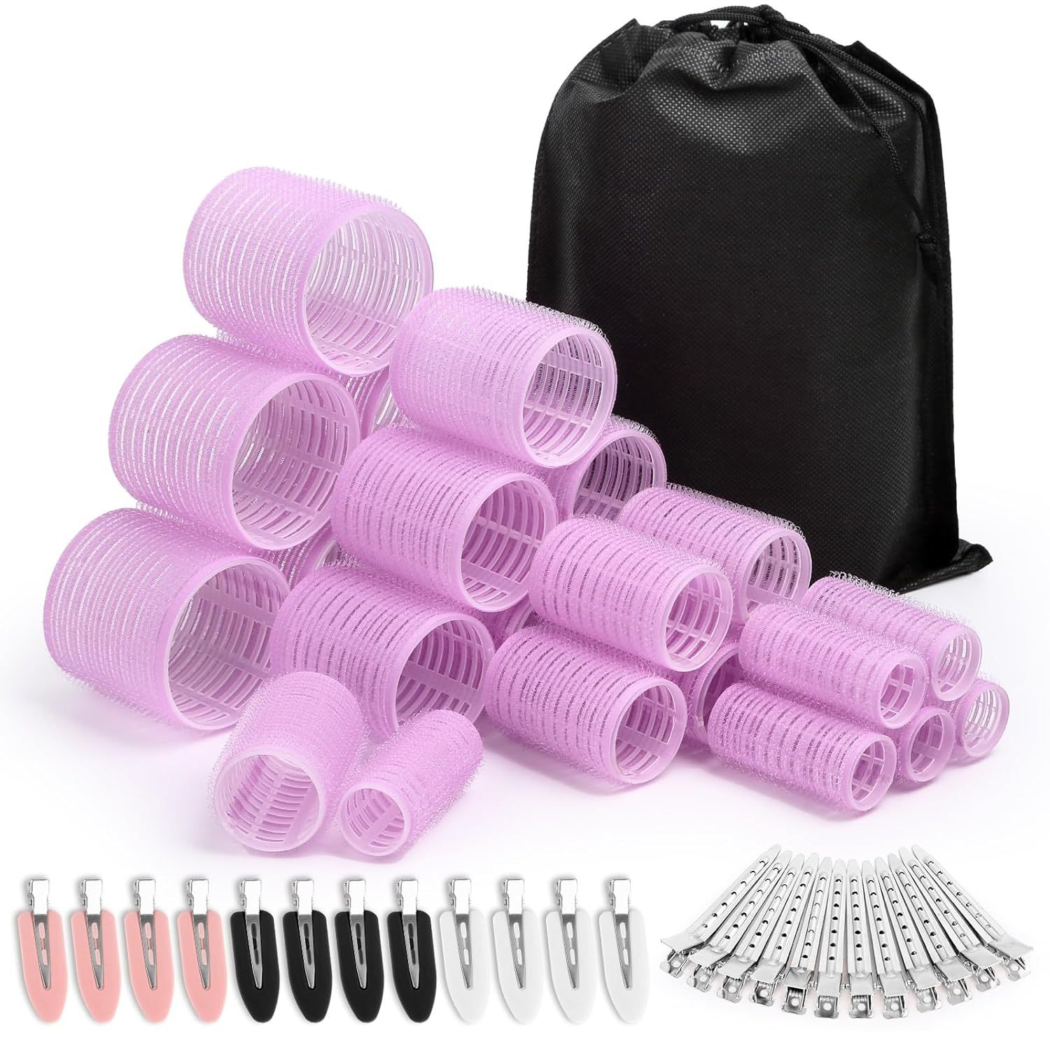 En stock suministro de Comercio Exterior Herramientas de peluquería multi-capa de plástico rizador de pelo rizador traje flequillos rizador de pelo