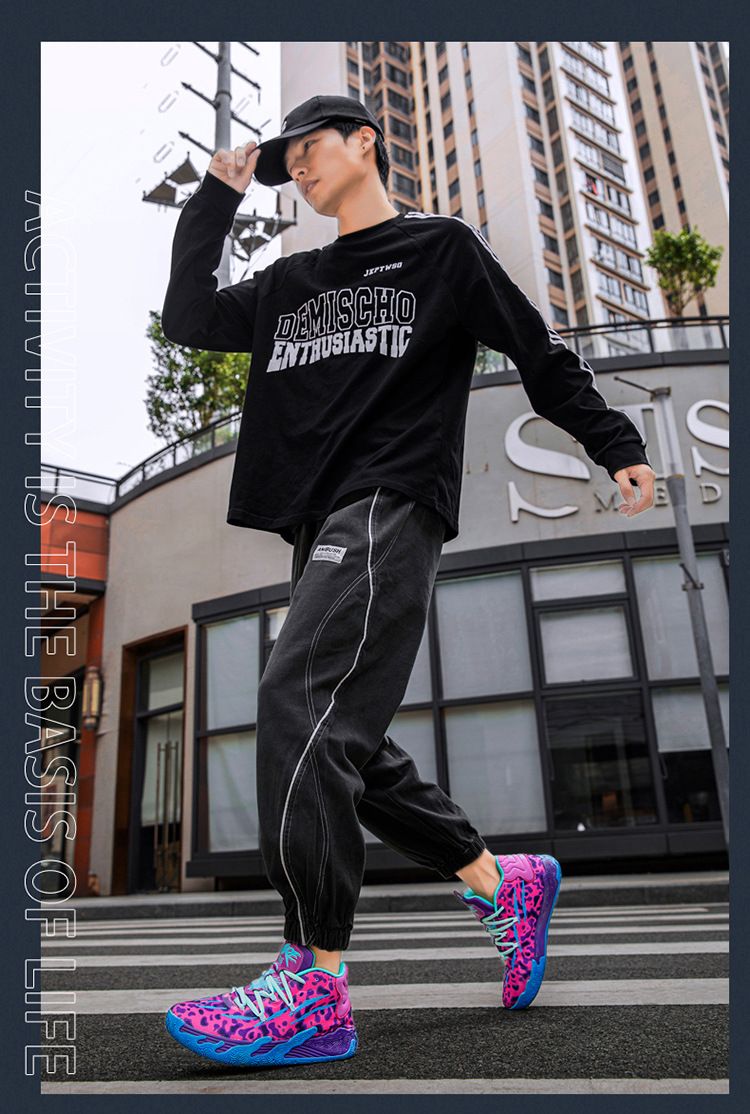 Three-ball Three-generation Bauer Basketball Shoes for Men and Women Anti-slip and Wear-resistant High-top Concrete Combat Cushioning Sports Shoes_voghion.com