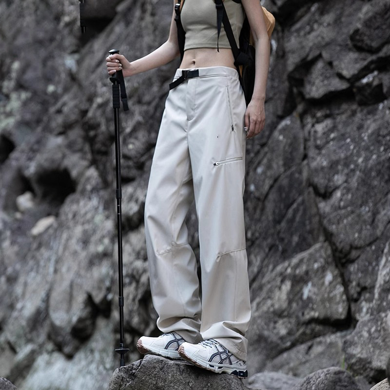 啄木鸟美式户外冲锋裤女款新款春季潮牌机能工装裤登山徒步运动裤|undefined