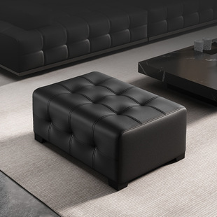 # Living Room Lawrence Sofa Stool Long Storage Footstool Low Stool Black Single Square Sofa Chaise Footrest