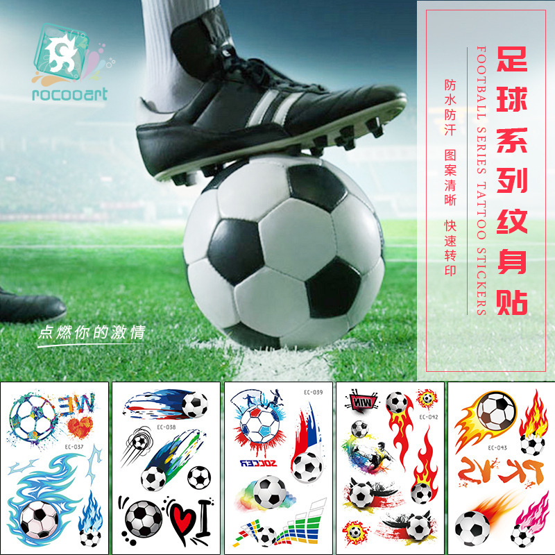 Cross-Border World Cup Hot-Selling Waterproof Children's Tattoo Stickers Carnival Football Fan Face Stickers Arm Temporary Tattoo Stickers