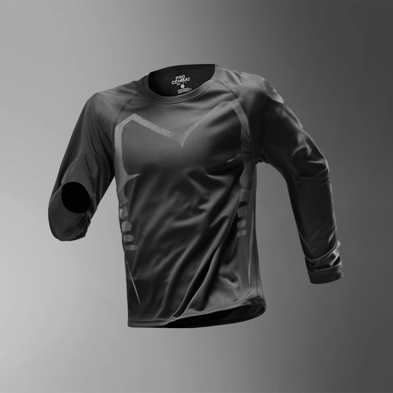 Correr ropa de secado rápido camiseta de manga larga para hombres primavera baloncesto entrenamiento fitness correr por la mañana deportes ciclismo montañismo ropa top