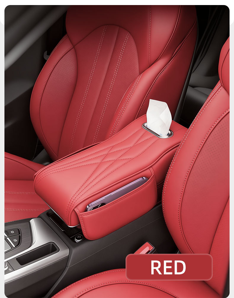 Car Armrest Box Pad Multifunctional Central Water Cup Holder Tissue Box Car Booster Pad Universal Armrest Box