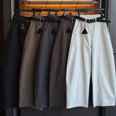 8011-1【可以入冬 加厚款】极简弯刀裤送皮带、挂件