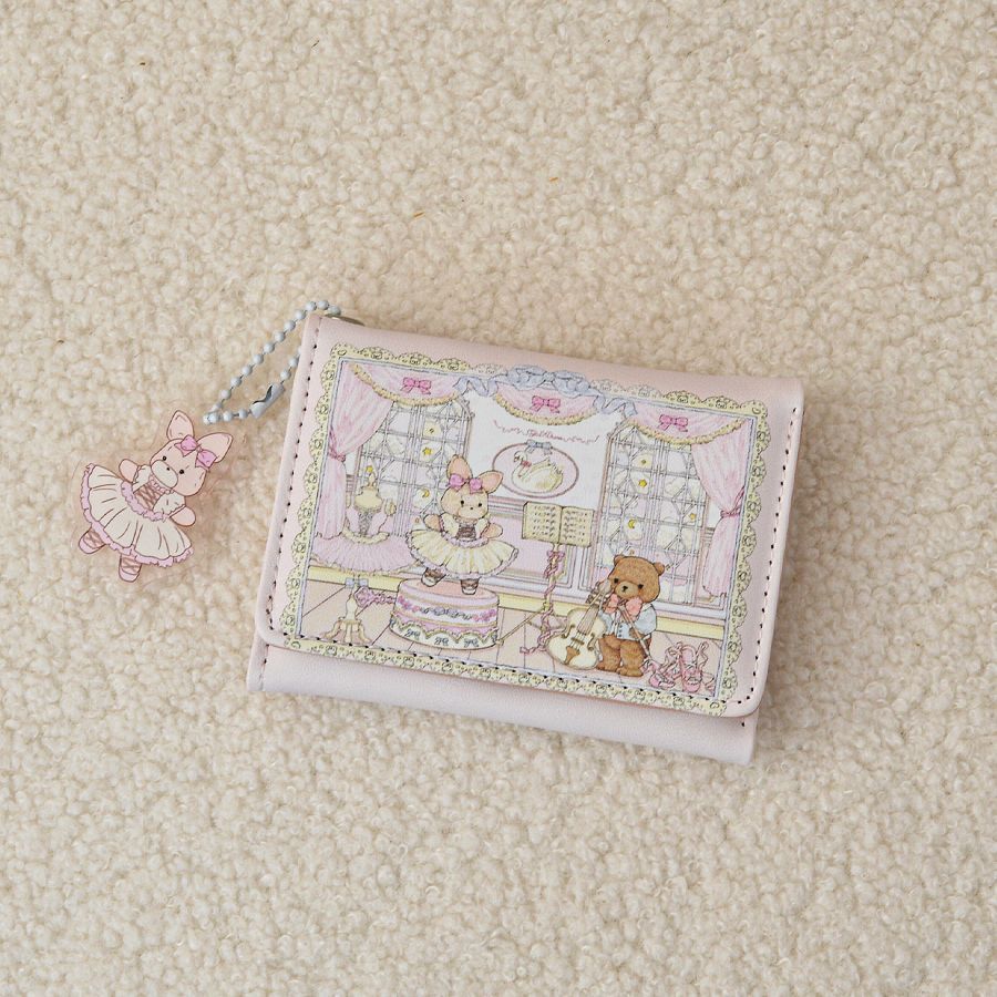 Original cute wallet for women, short style, girly coin purse, trendy, exquisite, multi-functional, lightweight wallet for college students.
