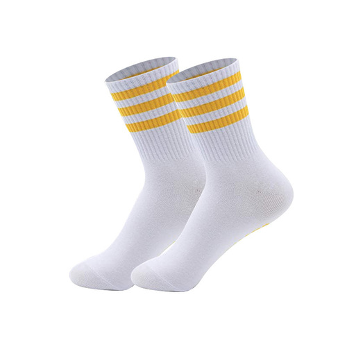 Custom private socks striped sports socks for boys running retro versatile cute casual crew socks