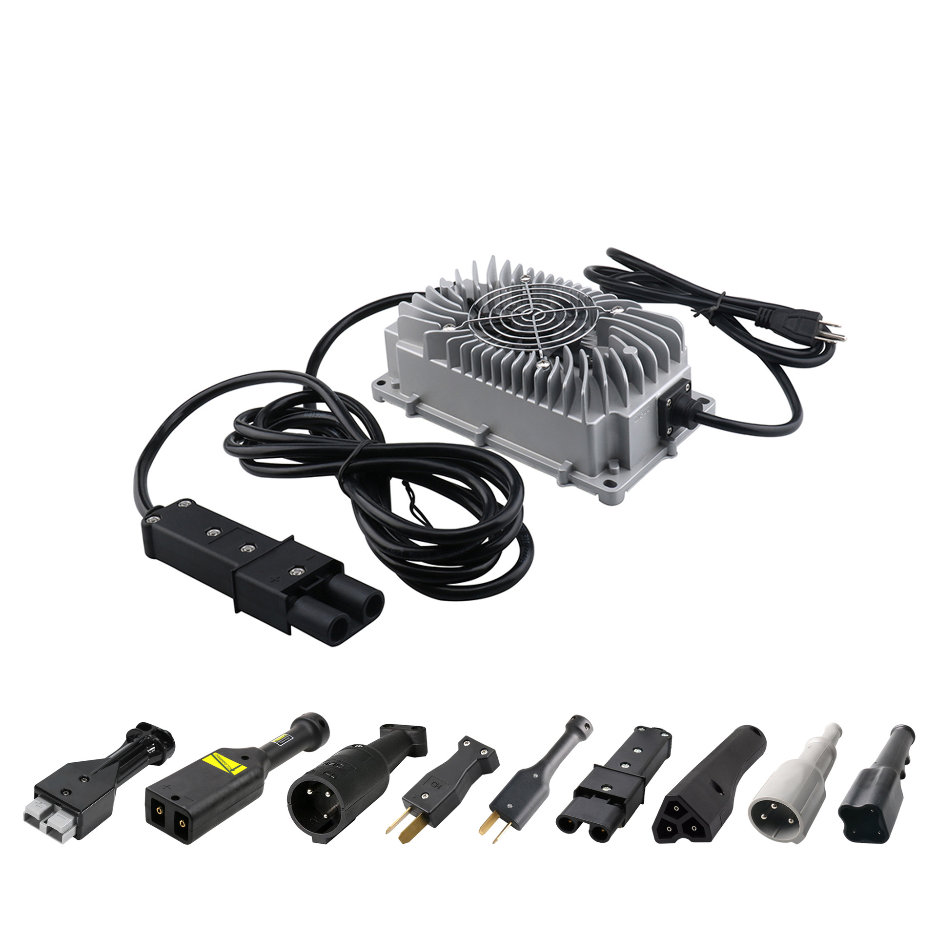 48V10A高尔夫球车充电器适用于51.2V100AH磷酸铁锂电池Ymaha车型