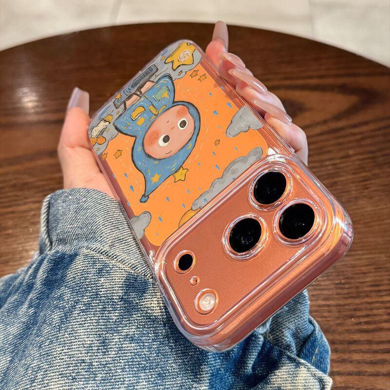 Raincoat Star Man Mobile Phone Case Suitable for iPhone 17 Pro Max Apple 16 Cartoon Full-Cover Anti-Fall Protective Case 13 Raincoat Star Man Mobile Phone Case Suitable for iPhone 17 Pro Max Apple 16 Cartoon Full-Cover Anti-Fall Protective Case 13