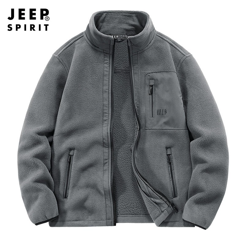 Осень 2023 Новый флисовый кардиган повседневное Свободное пальто больших размеров Мужской Топ 0295