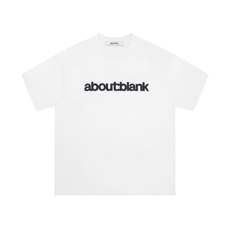 2025年夏イギリスの小衆潮牌about: ブランクプリント文字丸襟ゆるいカップル半袖tシャツ|undefined