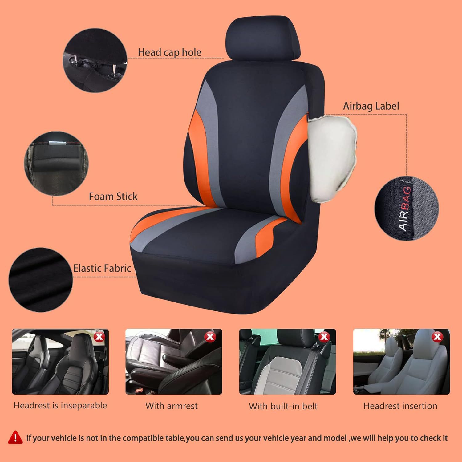 Source Factory Double Waistline All-Season Fabric Car Seat Cushion Hot-Selling on Amazon, Temu, Southeast Asia, Europe, and America