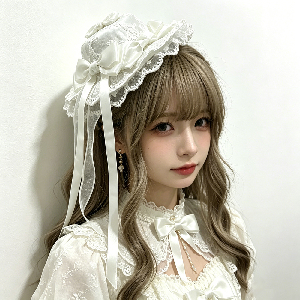 Dos dimensiones Lolita correa de cabello chica gato oreja clip de cabello cómic cosplay Lolita criada correa de cabello