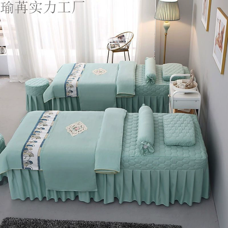 Комплект покрывал из четырех предметов, массажные простыни, покрывало, шампунь и физиотерапевтическая кровать, комплект из трех предметов, пододеяльник, шлифованный шарнир