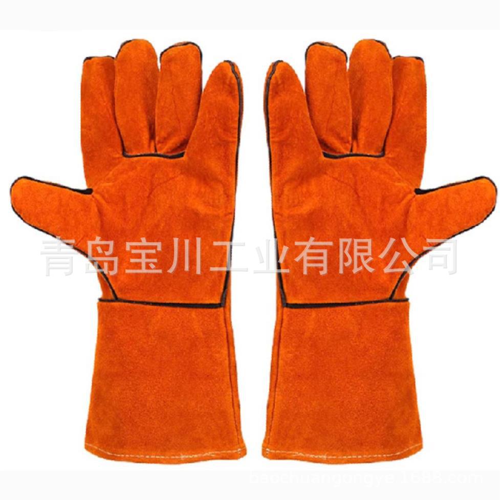 厂家批发 牛皮烧烤电焊焊工手套