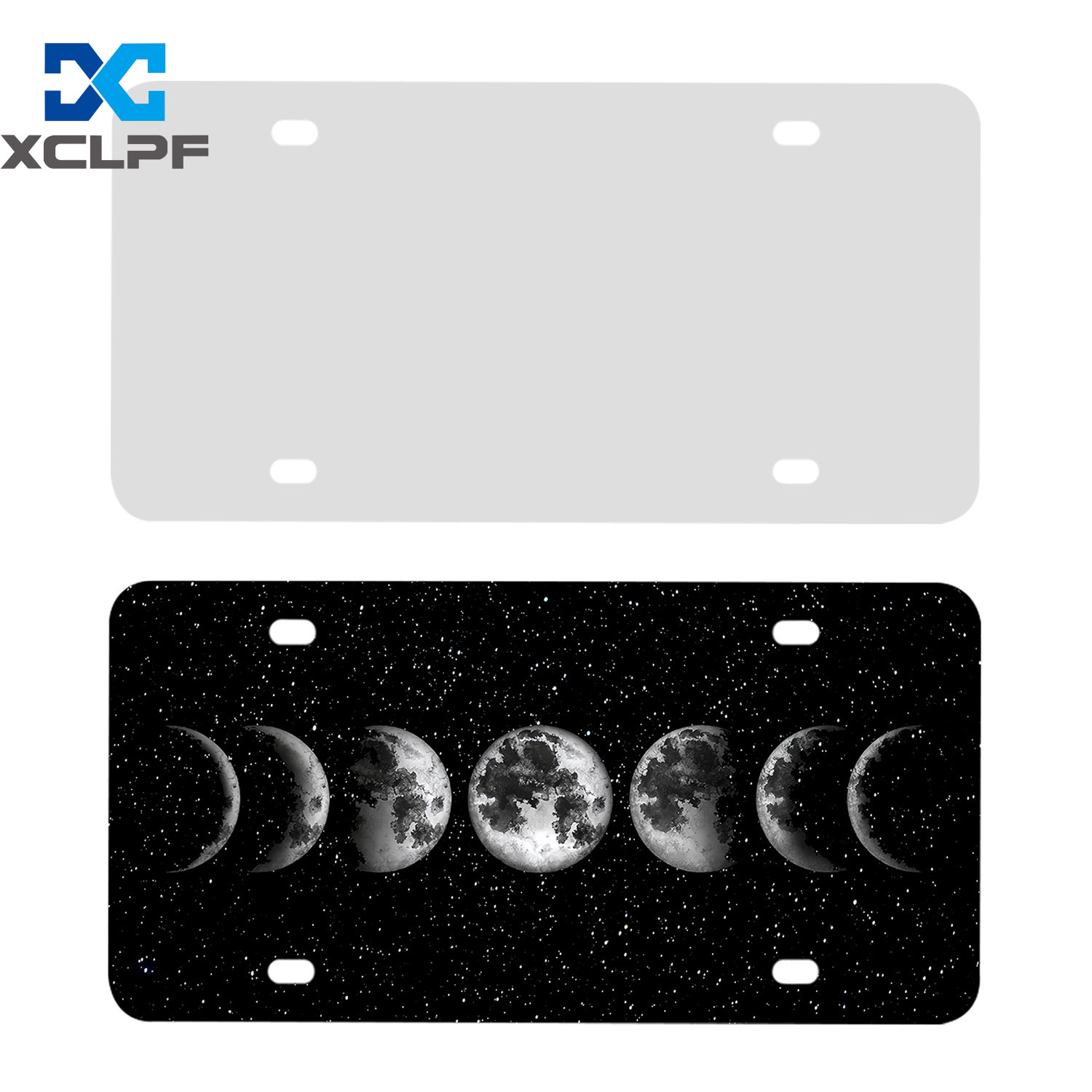Placa de aluminio en blanco para sublimación, estándar estadounidense, para transferencia térmica, tipo placa de matrícula, 6*12 pulgadas, para marco de placa de matrícula