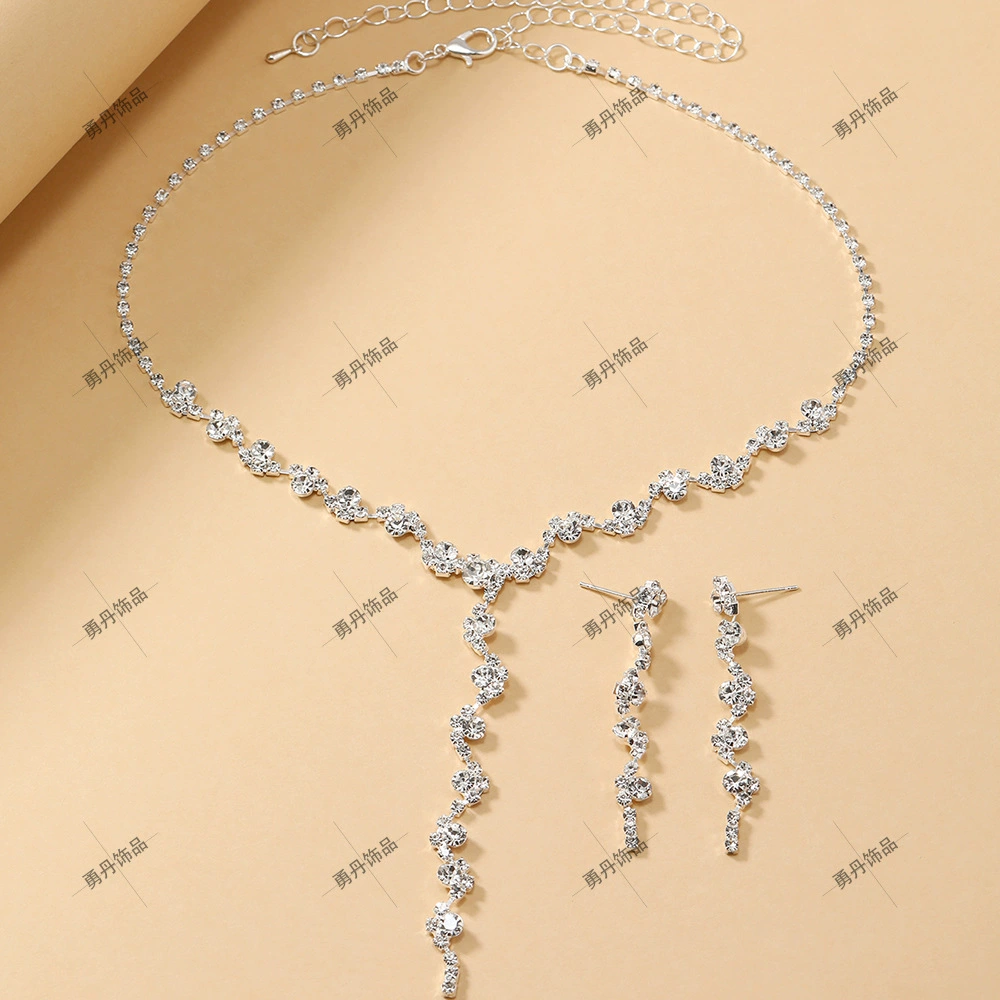 Accessory, jewelry, fashionable elegant set, long necklace with tassels, chain, wholesale