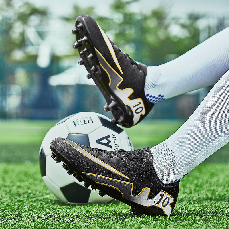 Zapatos de fútbol altos y bajos para hombres y mujeres tf clavos rotos ag clavos largos estudiantes de primaria y secundaria niños niños entrenamiento de competencia de césped artificial