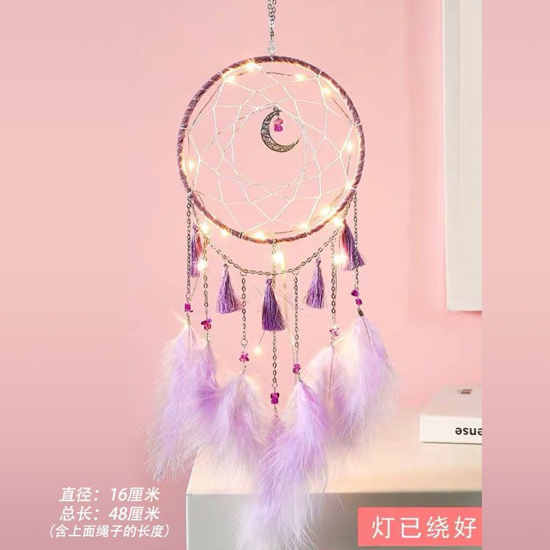 El departamento de Indiana Dreamcatcher, dormitorio, campana de viento colgante, corazón de niña, regalo de cumpleaños para chicas.