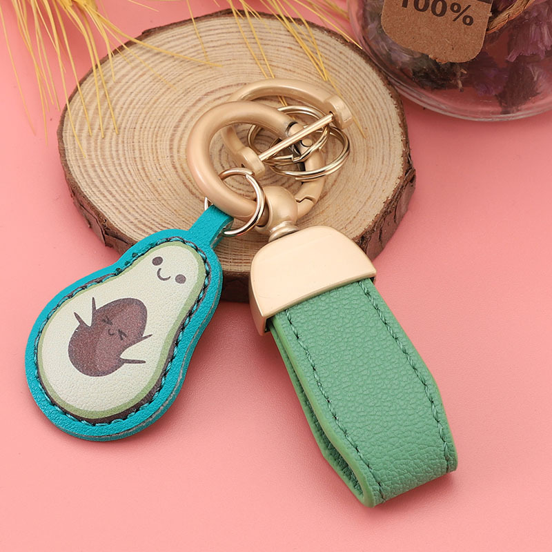 Nuevo llavero de piel de cordero francés pequeño llavero fresco colgante mini bolso corto colgante pequeño joyería