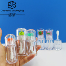 新款现货 全透明唇釉管可爱水果大刷头唇彩管厚壁33g化妆品包材
