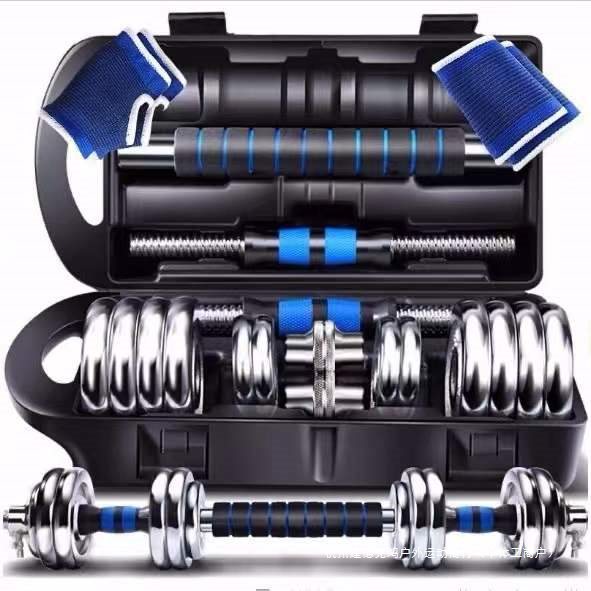 Pure Iron Electroplating Dumbbell Male 15 ㎏ Free Shipping 20kg 25kg Barbell One Male and One Female Fitness Home Fitness Equipment