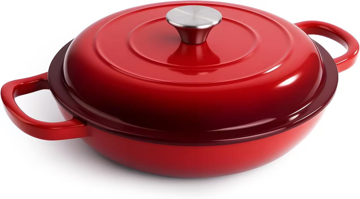 Cross-border 30cm Double-handled Non-stick Seafood Pot, Compatible With All Cookware, Cast Iron Enamel Soup Pot_voghion.com