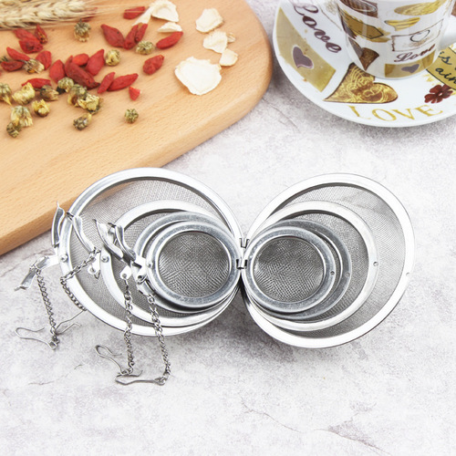 Factory direct supply tea drain 304 stainless steel seasoning ball creative soup hot pot marinade Weibao tea filter