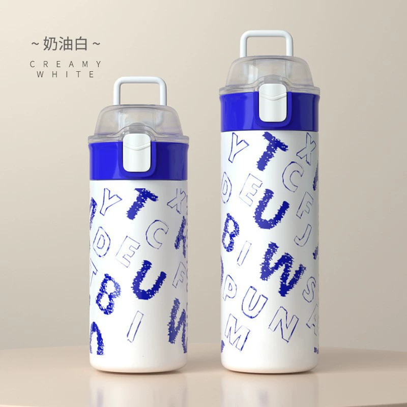 Новая минималистская теплоизоляционная чашка 304 из нержавеющей стали легкая роскошь креативная детская студенческая мультяшная чашка с высоким содержанием