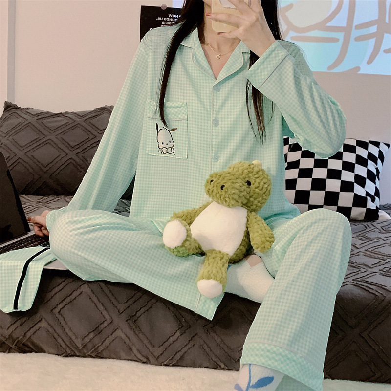 工場卸売りpyjamas日系アニメ布丁犬パジャマ女春秋綿長袖長ズボンカバー対外貿易|undefined