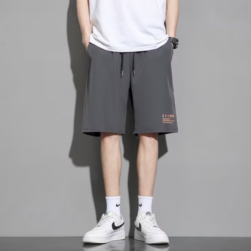 Moda recta verano moda juvenil moda marca hombres Pantalones deportivos elegantes pantalones casuales ins pantalones cortos rectos