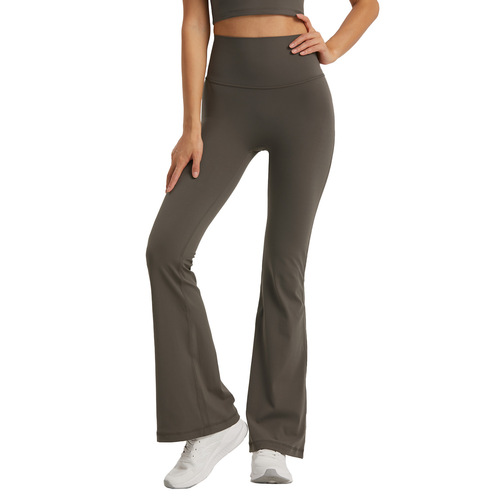 No size outdoor lulu yoga pants slimming seamless high-waisted flared pants sports fitness pants wide-leg pants slightly flared