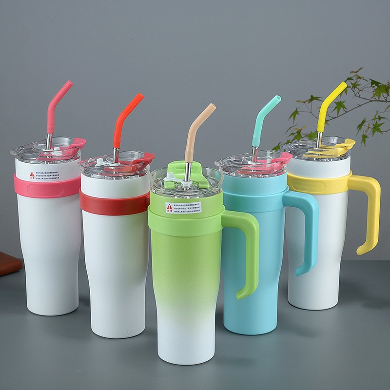 Popular Big Mac 40oz mango Coche Taza 304 taza de vacío de acero inoxidable de gran capacidad de paja calentador de hielo taza de café