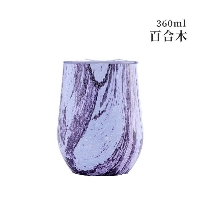 FUENTE fabricante cáscara de huevo Taza de pintura de impresión versión completa doble 304 taza de cerveza de acero inoxidable en forma de U vino aislado copa de vino