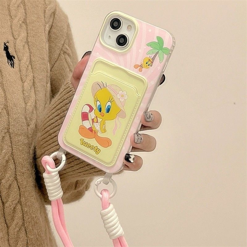 Cute Swimming Ring Cui Di for iPhone15 Phone Case 14promax Apple 13 Card Case 12 New 11 Soft