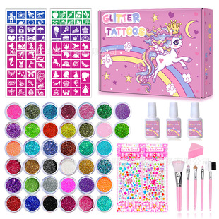 New Product New Tattoo Glitter Set 38 Colors Body Painting Stage Glitter Makeup Diamond Painting Set